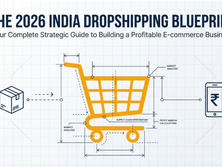 2026 India dropshipping blueprint showing end-to-end ecommerce process from supplier to customer