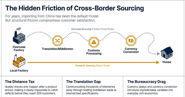 Hidden friction of cross-border sourcing versus domestic sourcing