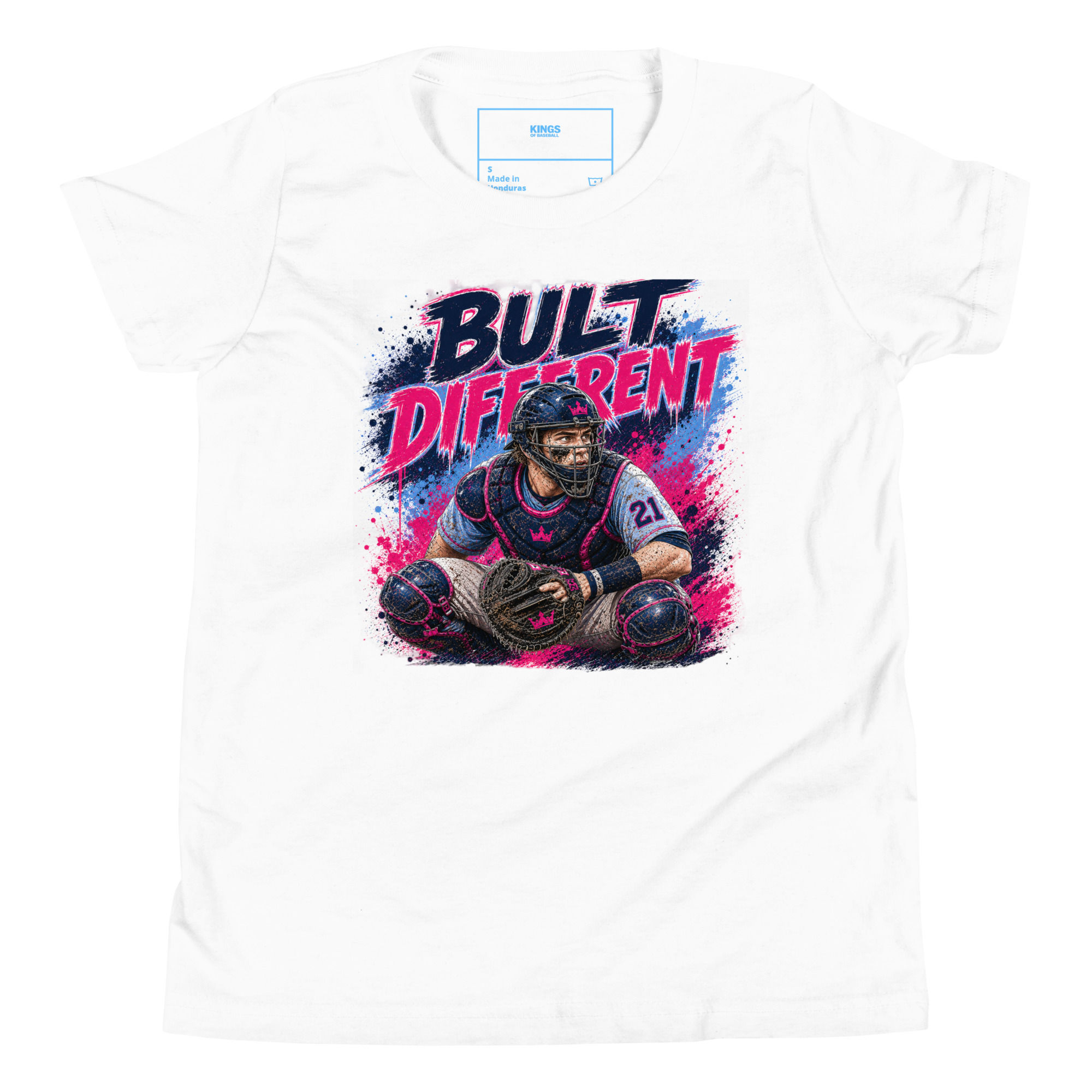 Built Different Premier Youth Short Sleeve White T-Shirt