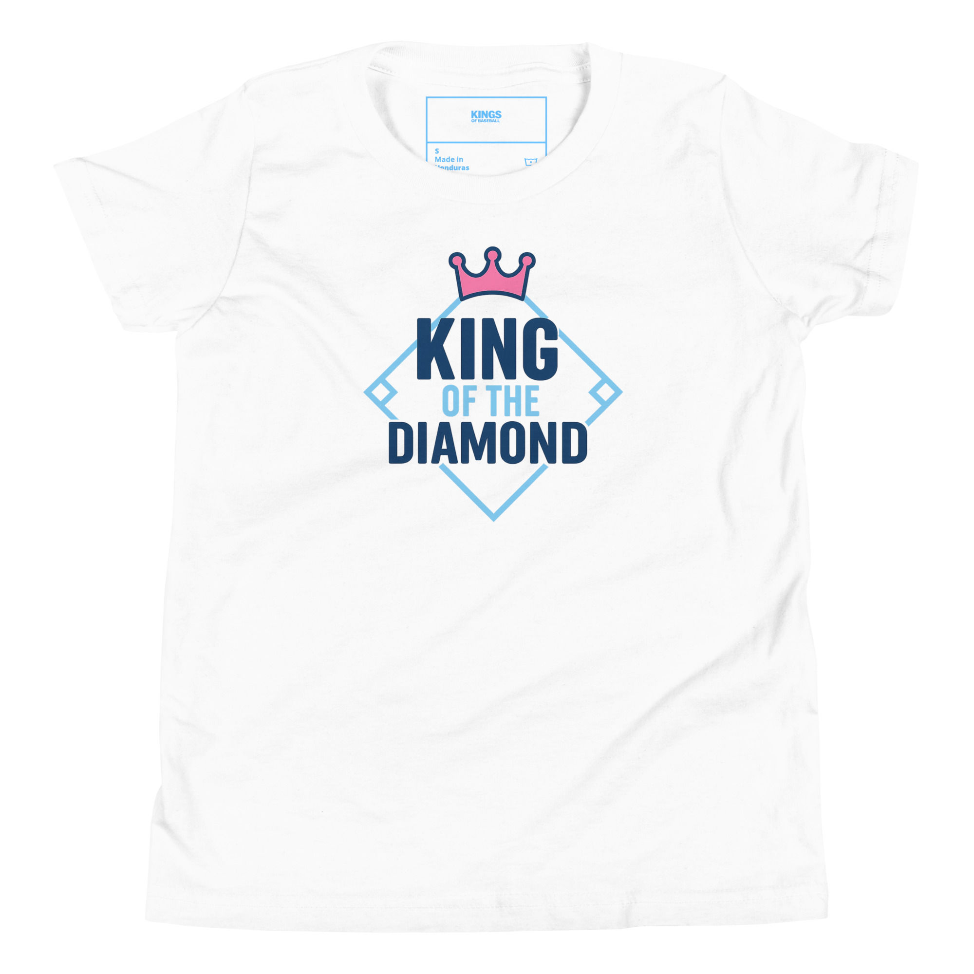 King of the Diamond Youth Short Sleeve White T-Shirt