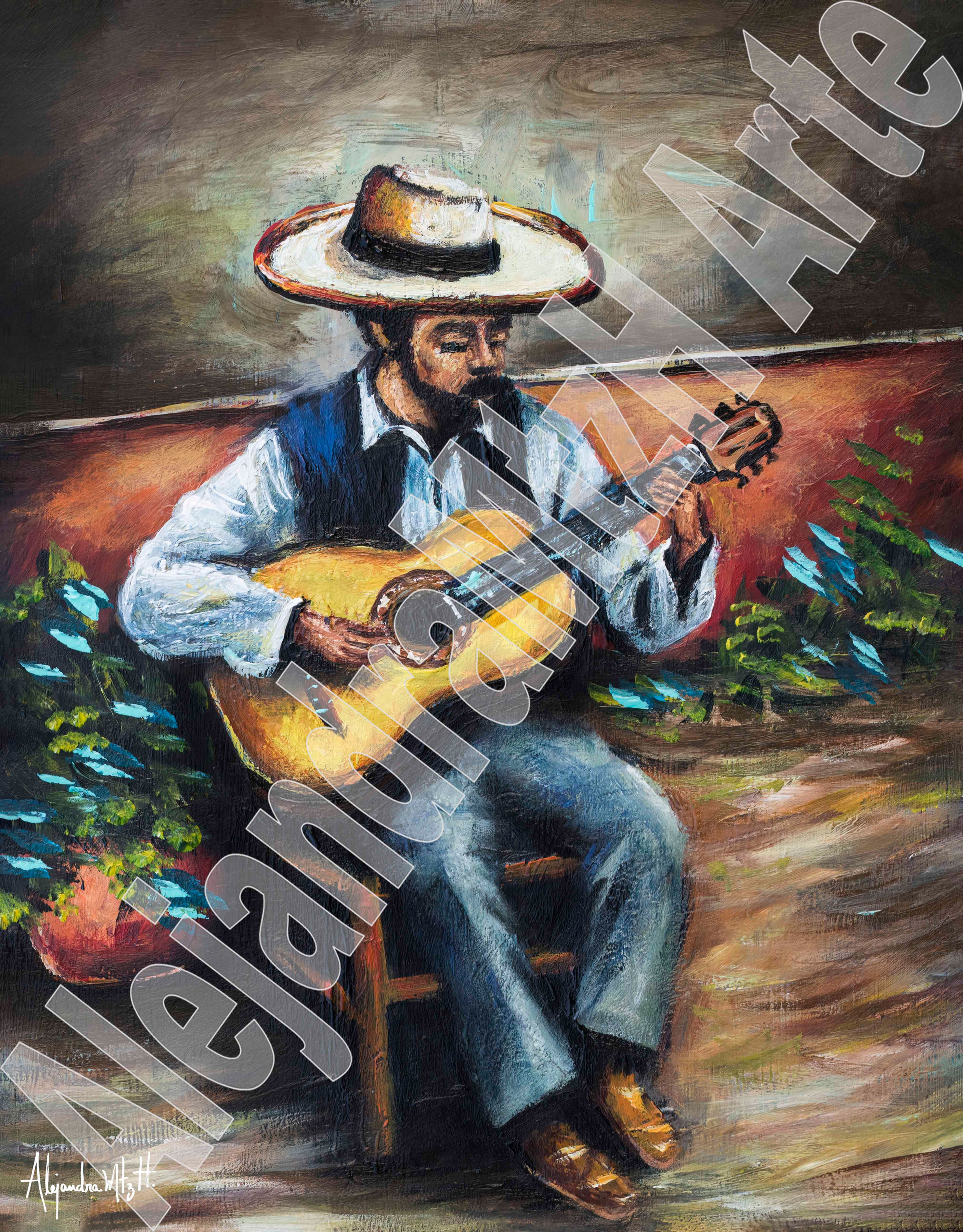 Señor con Guitarra