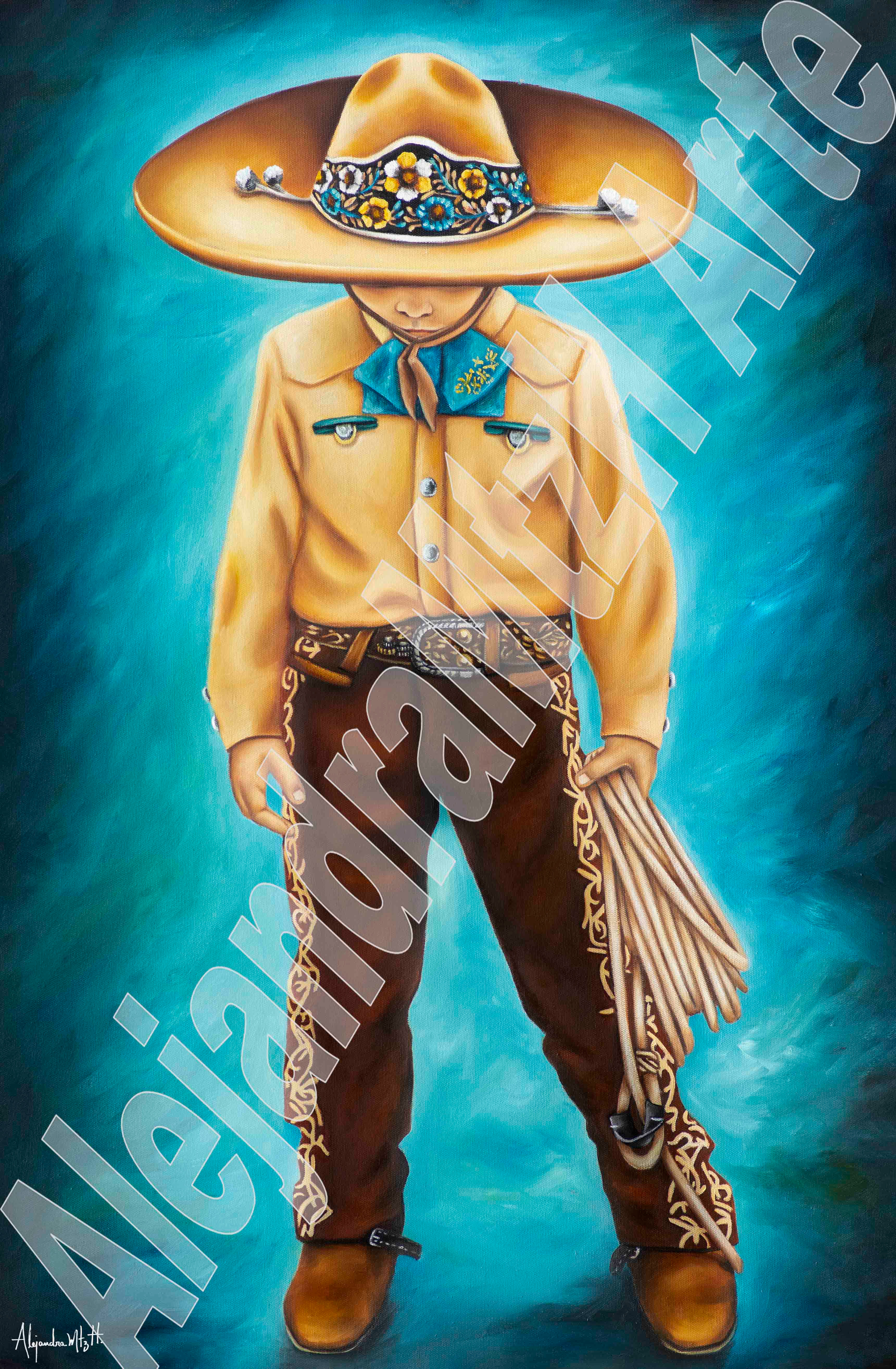 Joaquin con reata en mano