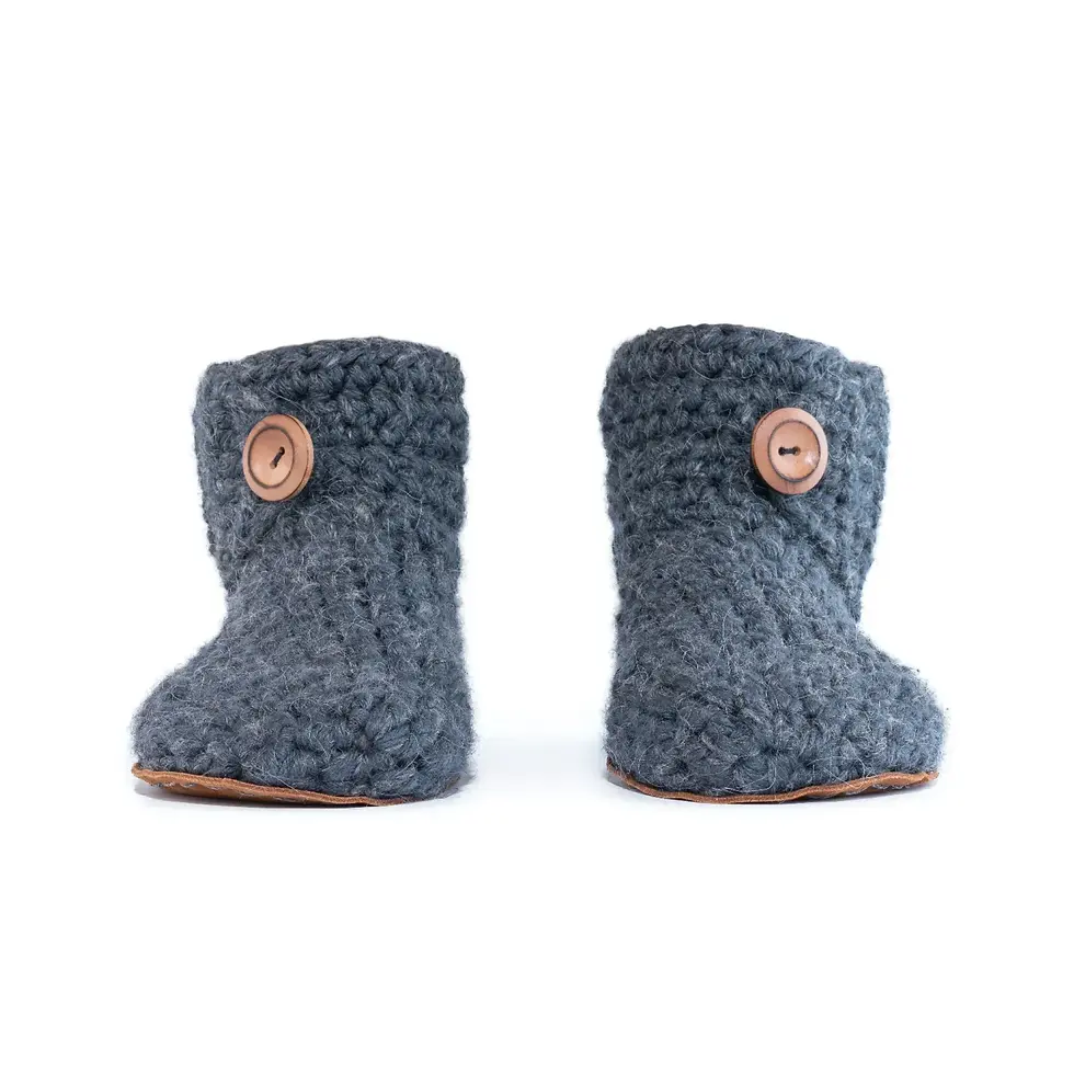 Thumbnail: Unisex Classic Boot Wool Slippers Charcoal