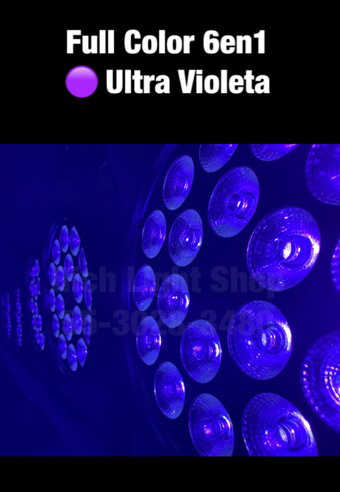 Miniatura: Cañón Led 18x18W Full Color 6en1 RGBW+A+UV