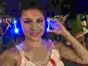 WOMAN DANCE DISCO HEADPHONES DANCING MUSIC