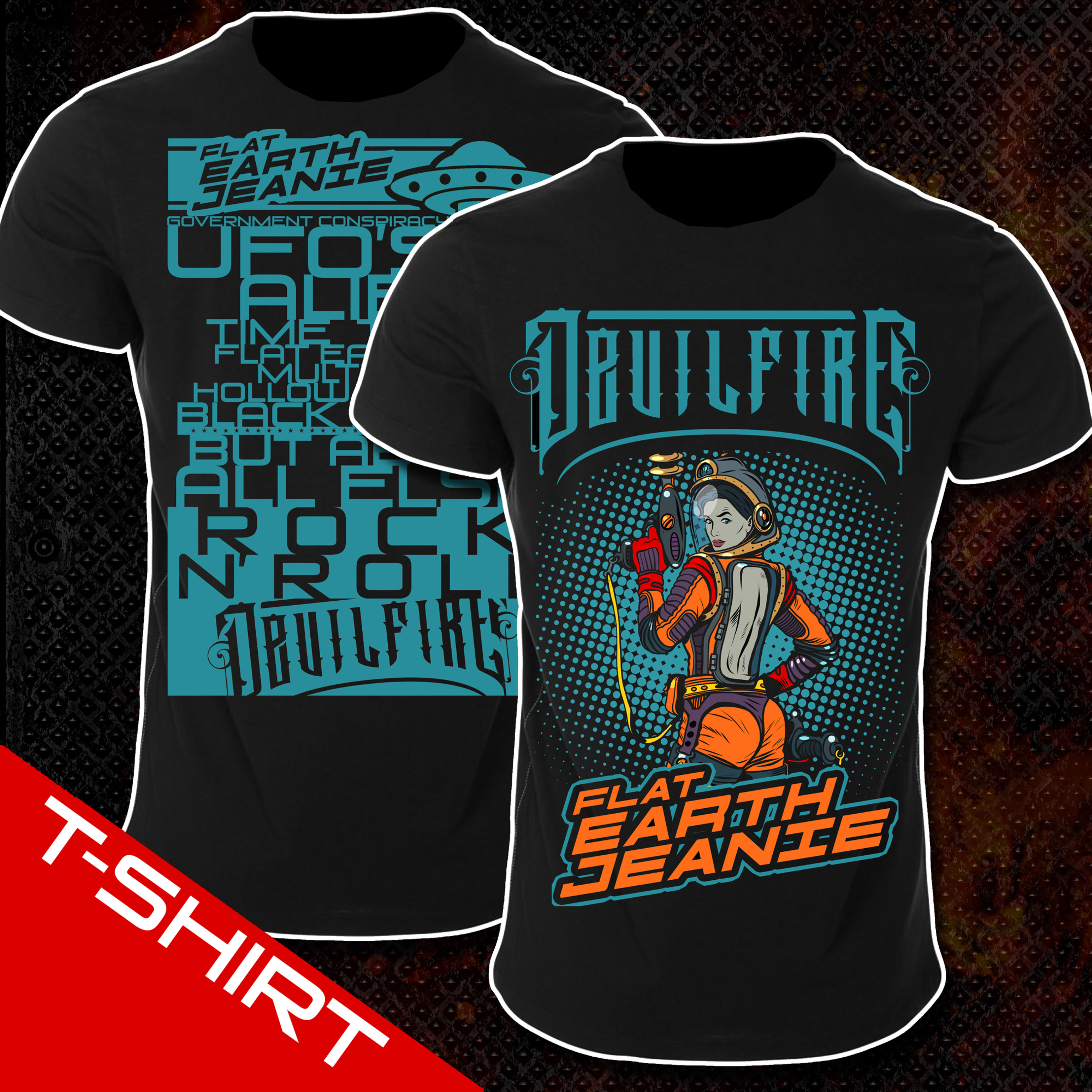 Devilfire - Flat EarthJeanie T-Shirt