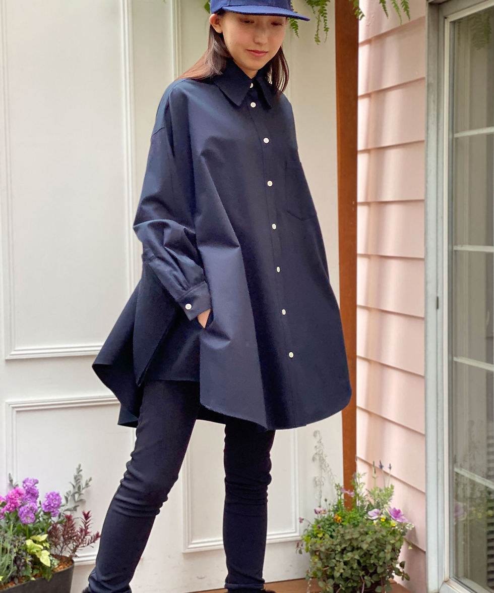サムネイル： Oversize poncho shirt