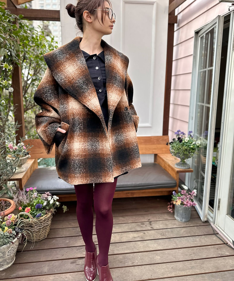 サムネイル： Import ombre check coat