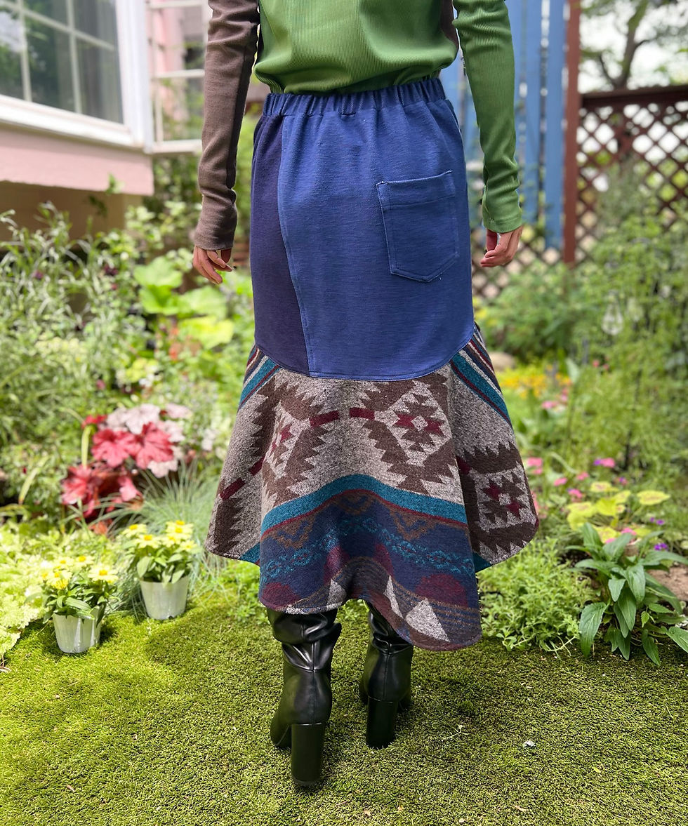 サムネイル： Kilim mix flare skirt