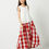 サムネイル： Gingham check flare maxi skirt