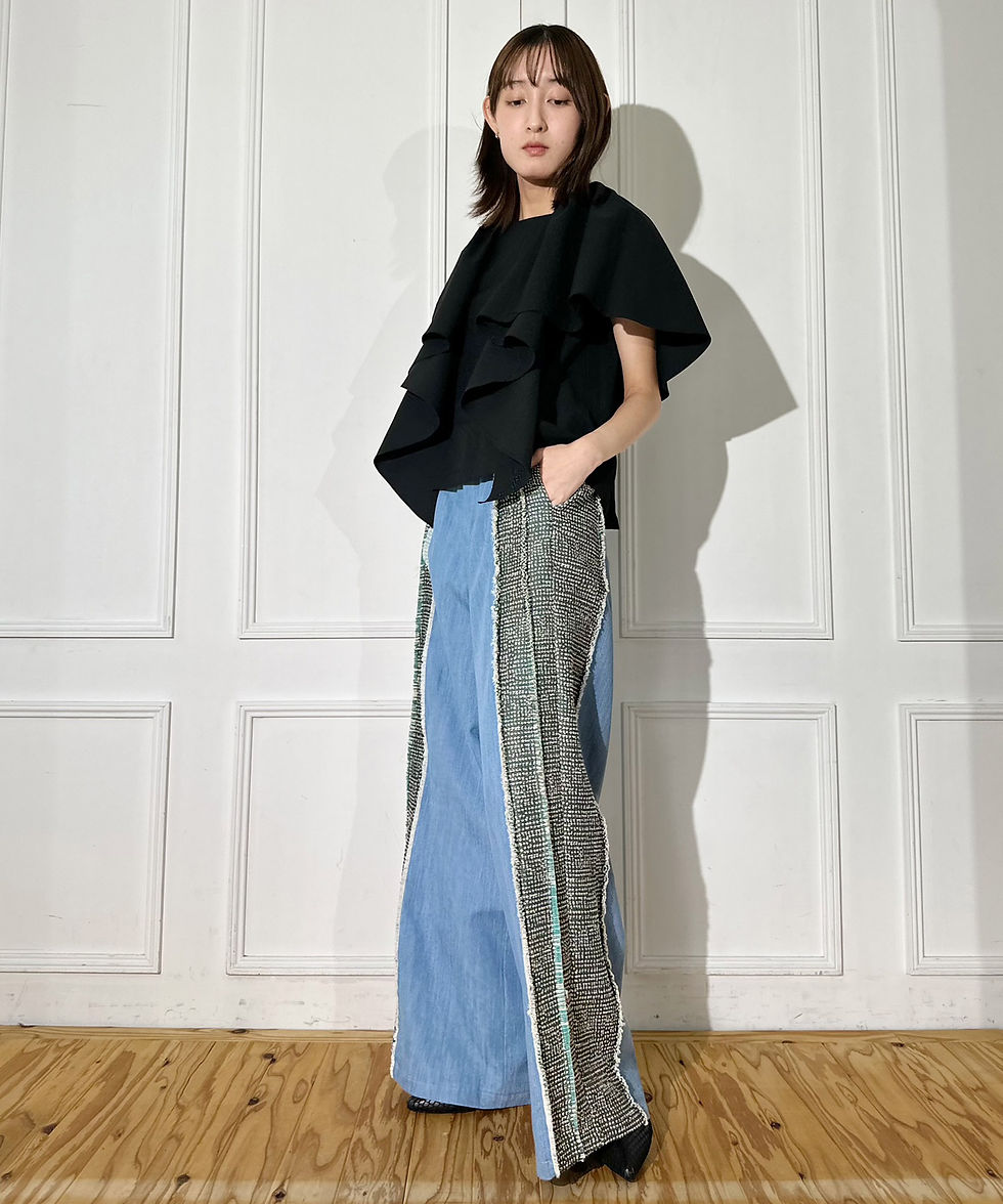 サムネイル： Import cotton taffeta blouse