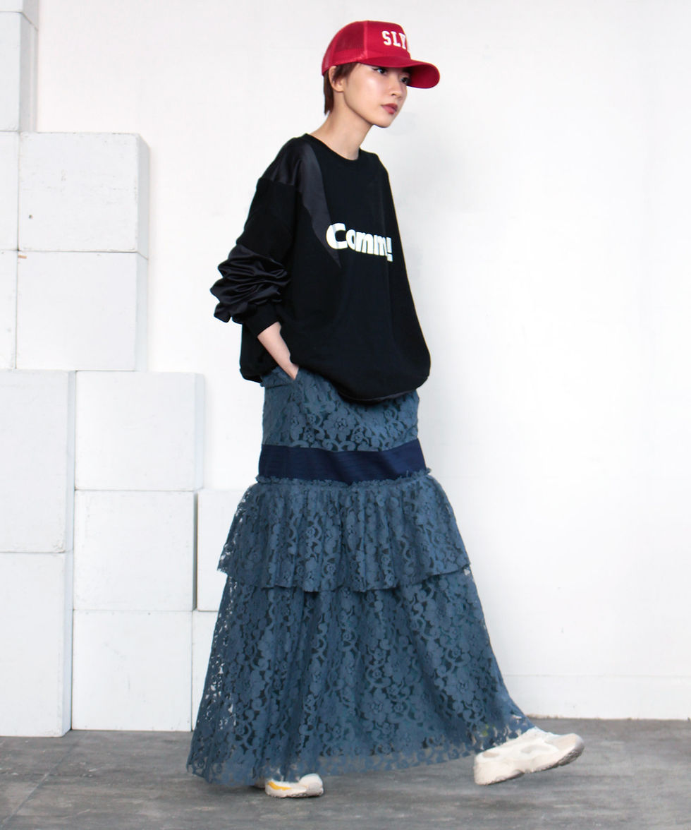 サムネイル： Import lace long skirt