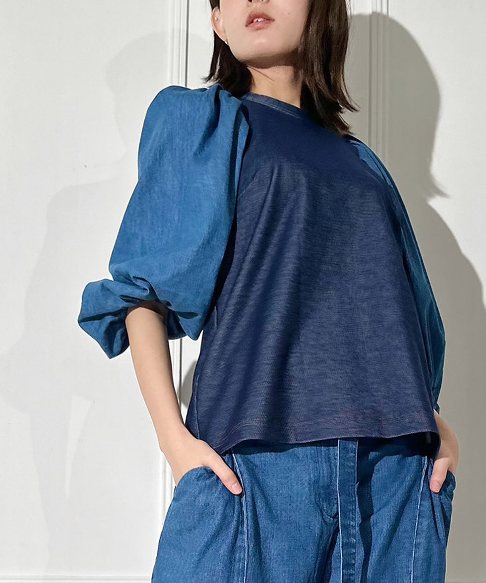 サムネイル： Denim jersey pullover