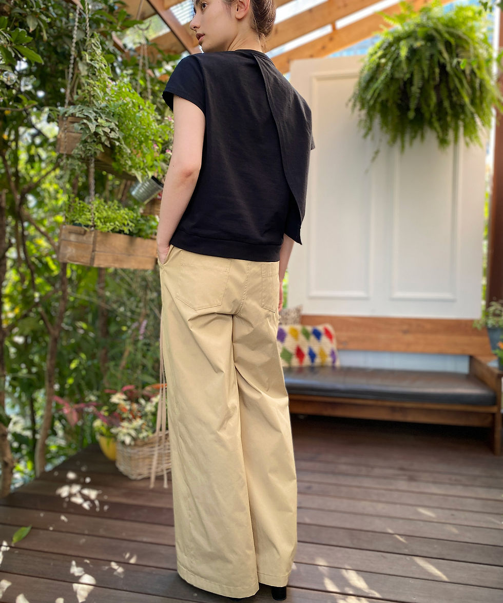 サムネイル： Taslan stretch wide pants