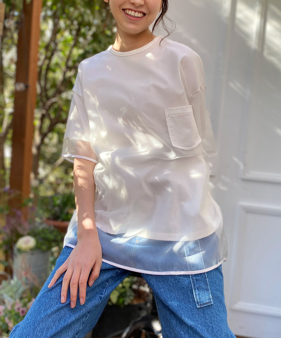 サムネイル： ★Sheer design layered Tee