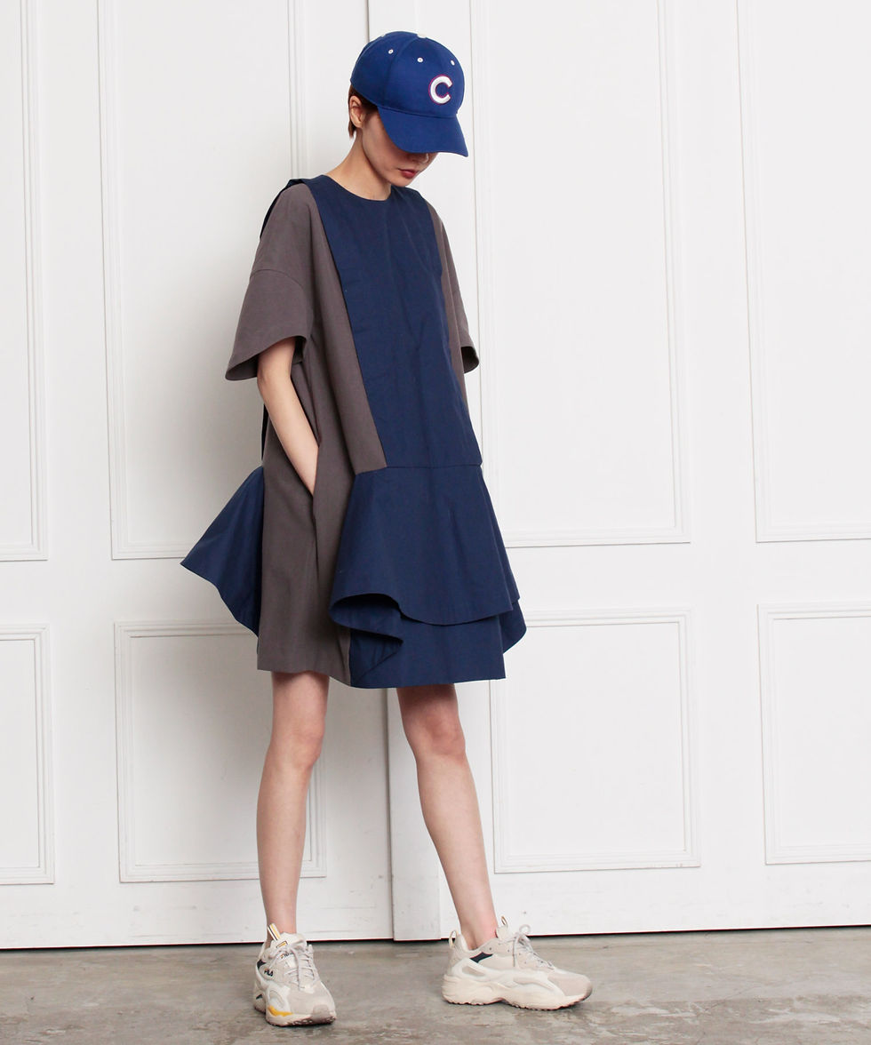 サムネイル： Peplum sack dress