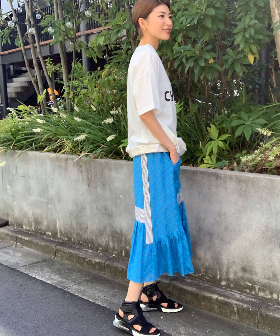 サムネイル： Shiny switching print T-shirt CHARGE