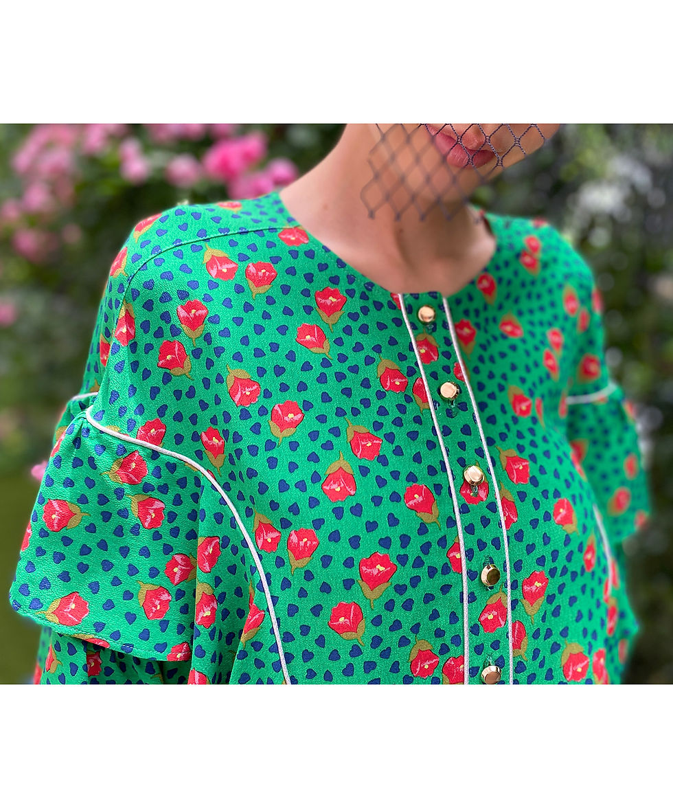 サムネイル： Import print raffle blouse