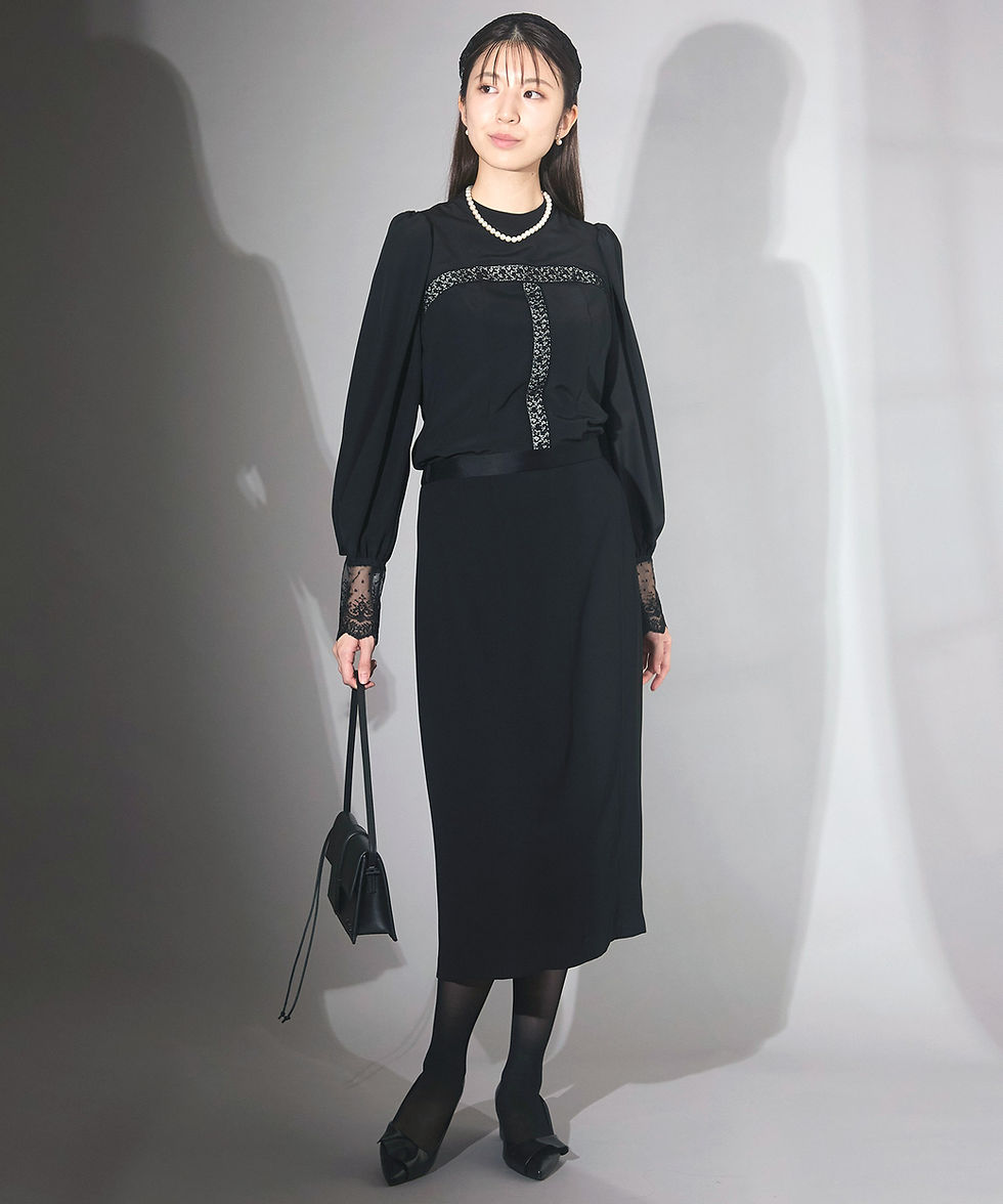 サムネイル： 【Mist Black series】Semi-tight formal skirt
