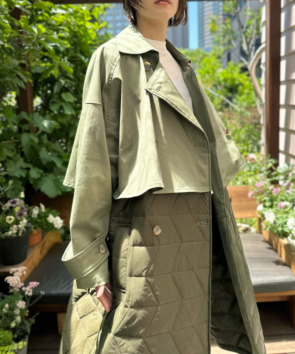 サムネイル： Import quilted trench coat