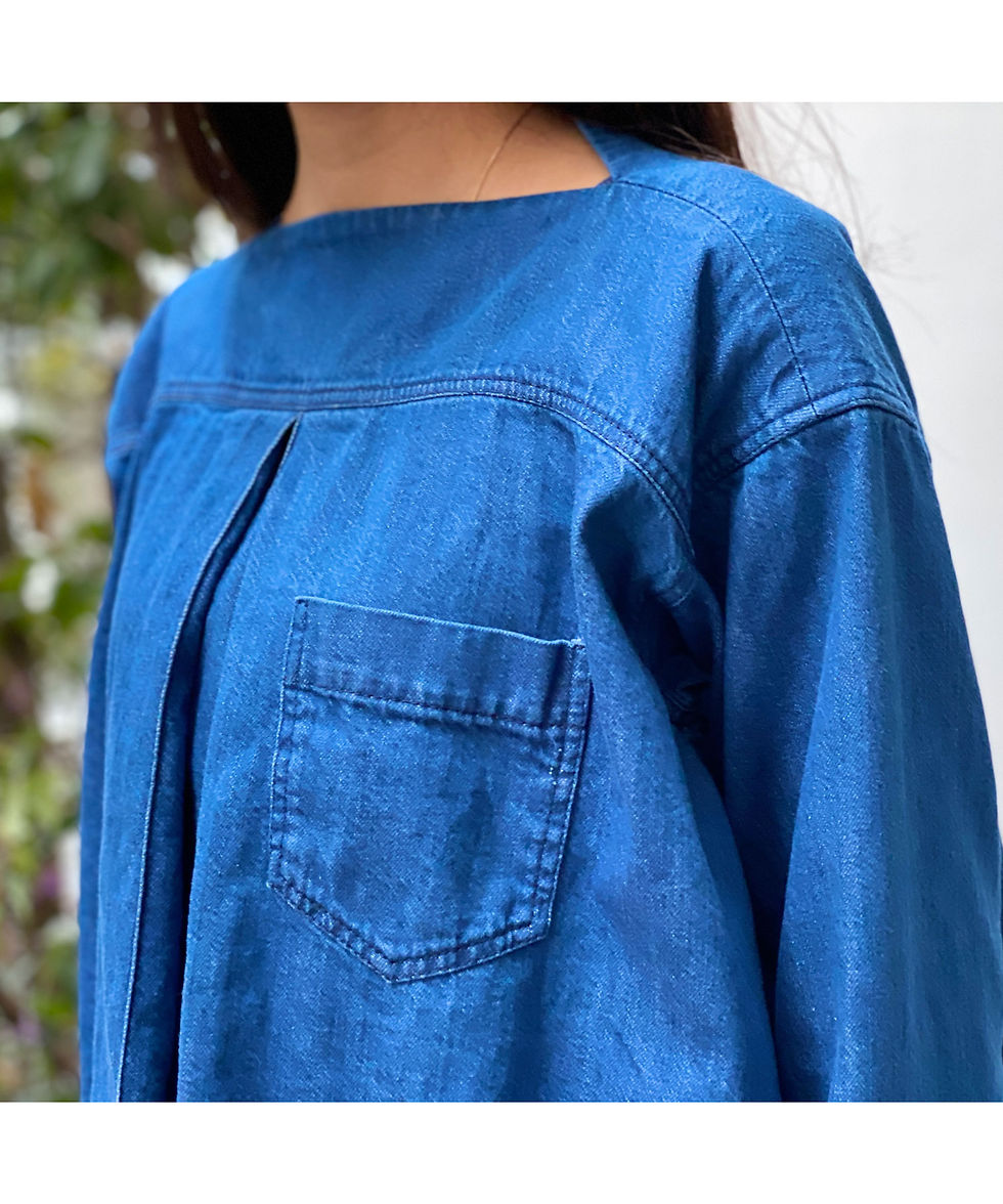 サムネイル： Denim flare design blouse