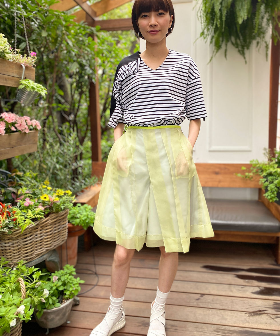 サムネイル： Organdy tuck design culottes