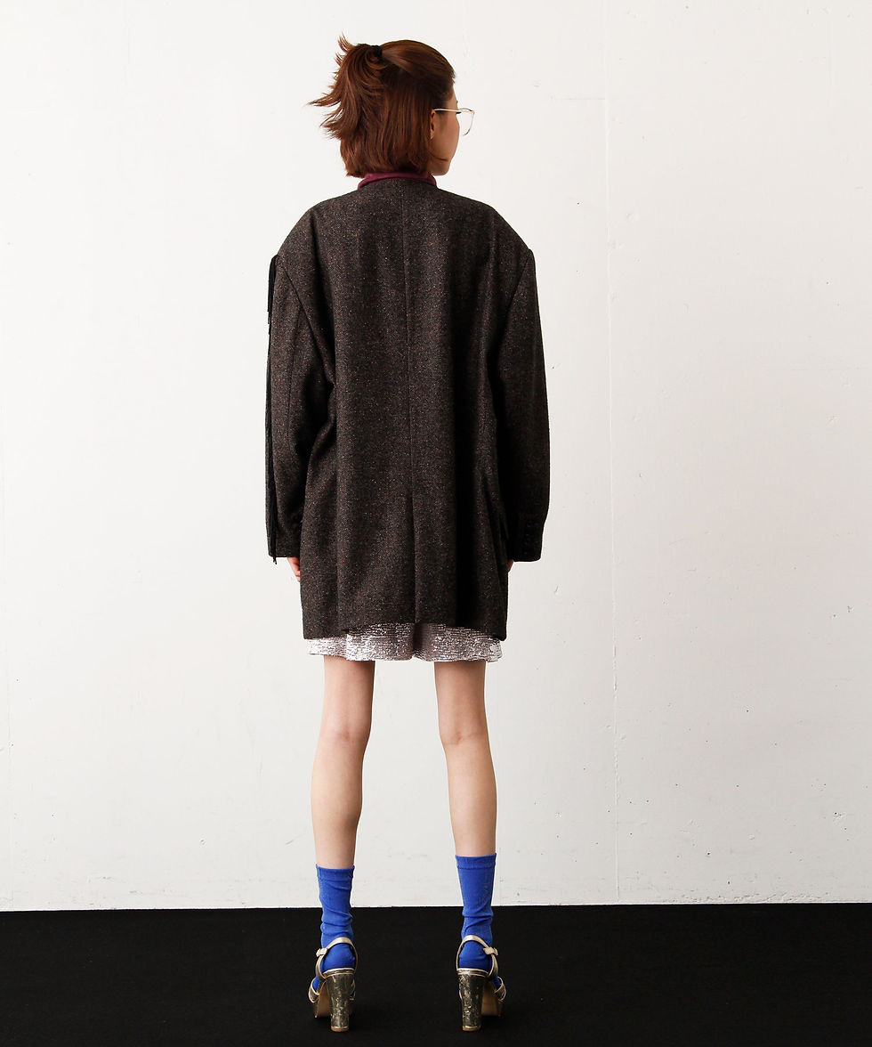 サムネイル： Tweed jacket with fringe Jacket