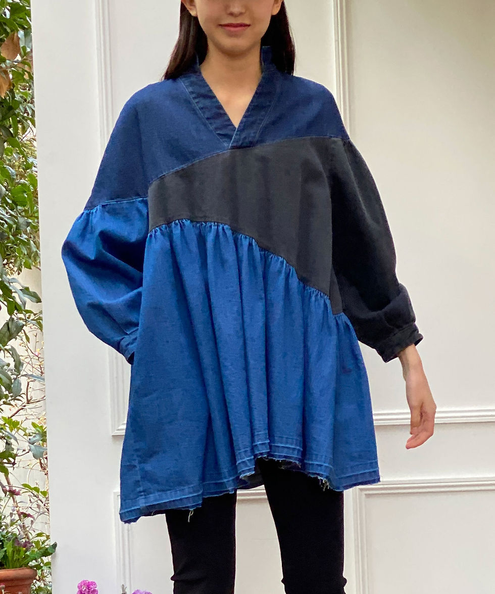 サムネイル： Denim mix pullover