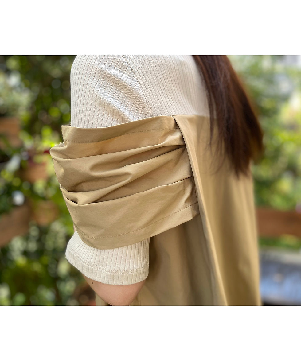 サムネイル： Taslan off-shoulder design tunic(製品)