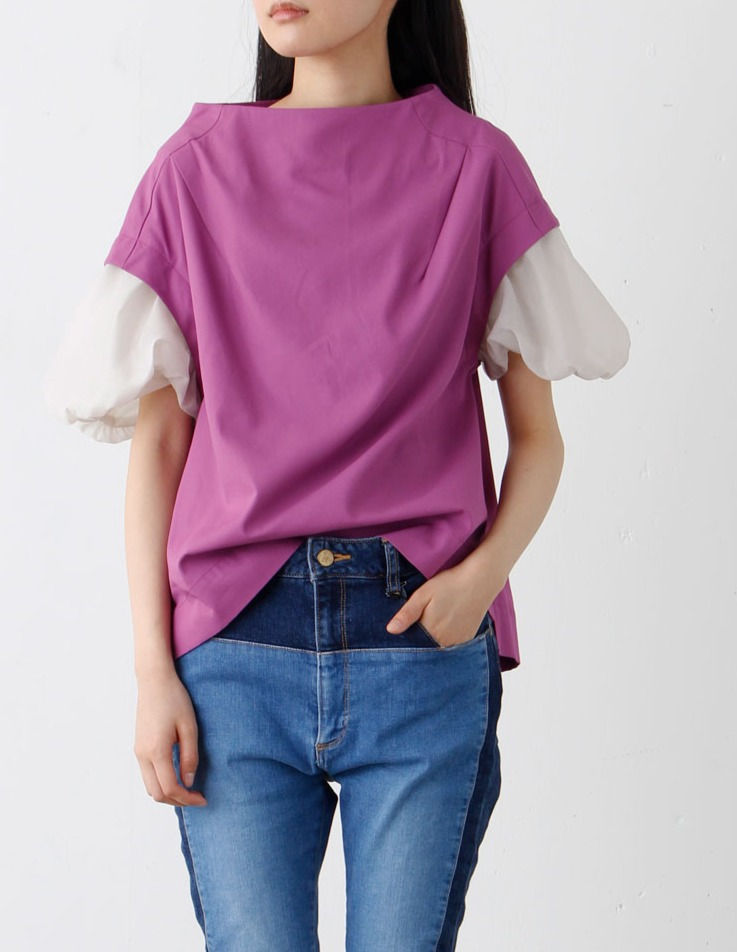 サムネイル： Bottleneck Balloon Sleeve Tops
