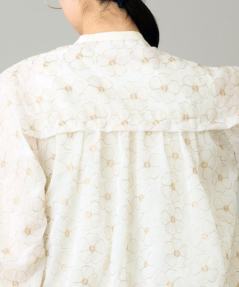 サムネイル： Import flower embroidery zip jacket