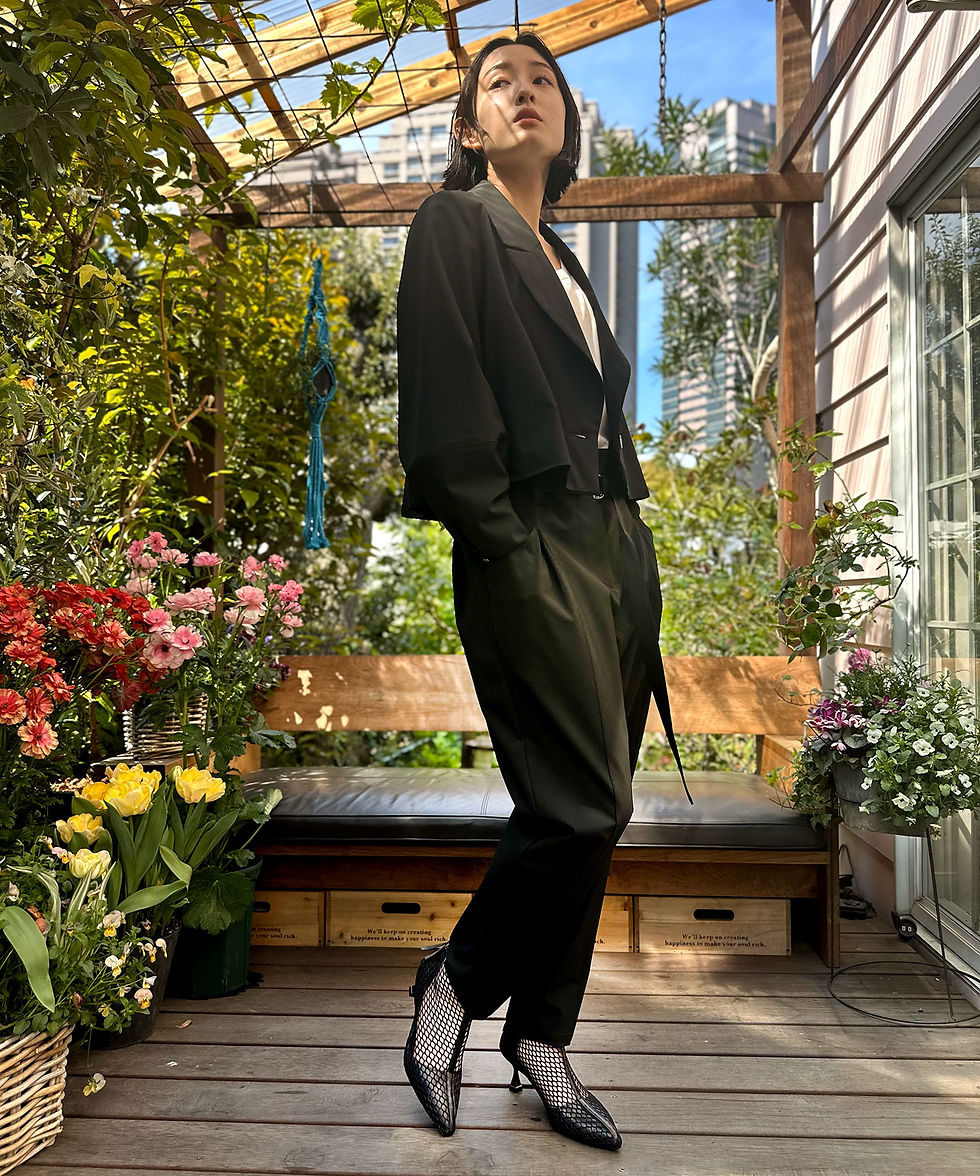 サムネイル： Cropped flare tailored jacket(製品)