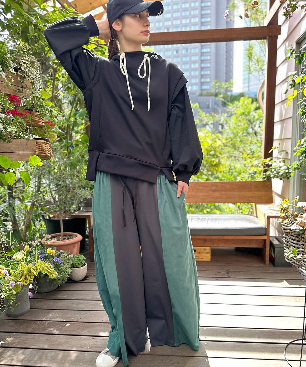 サムネイル： Chiffon layer  flare wide pants(製品)