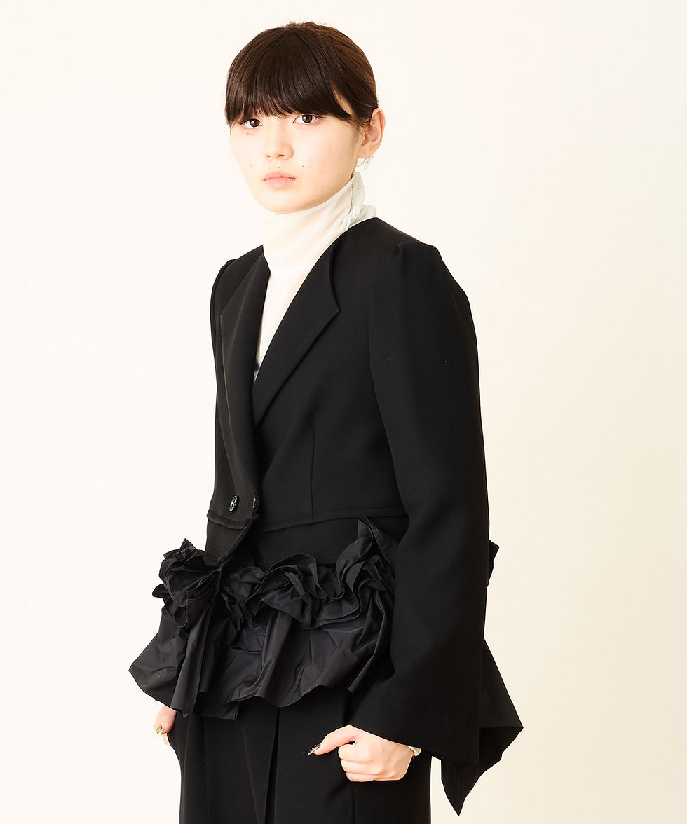 サムネイル： 【Prime Black Series】Peplum design 2way jacket