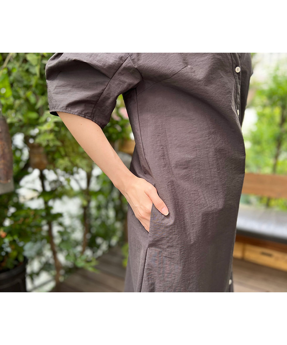 サムネイル： V-open shirt dress