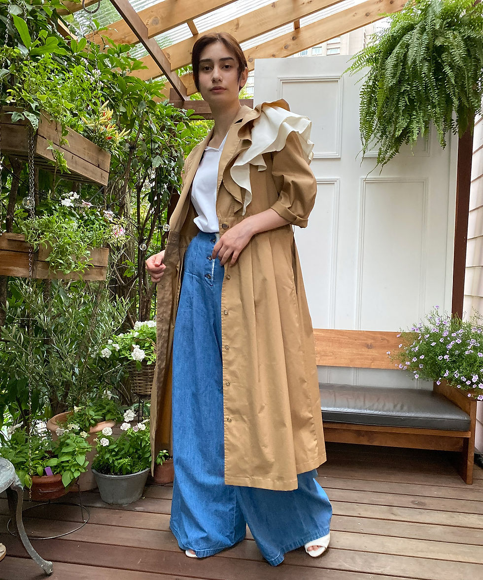 サムネイル： Frill chino coat dress