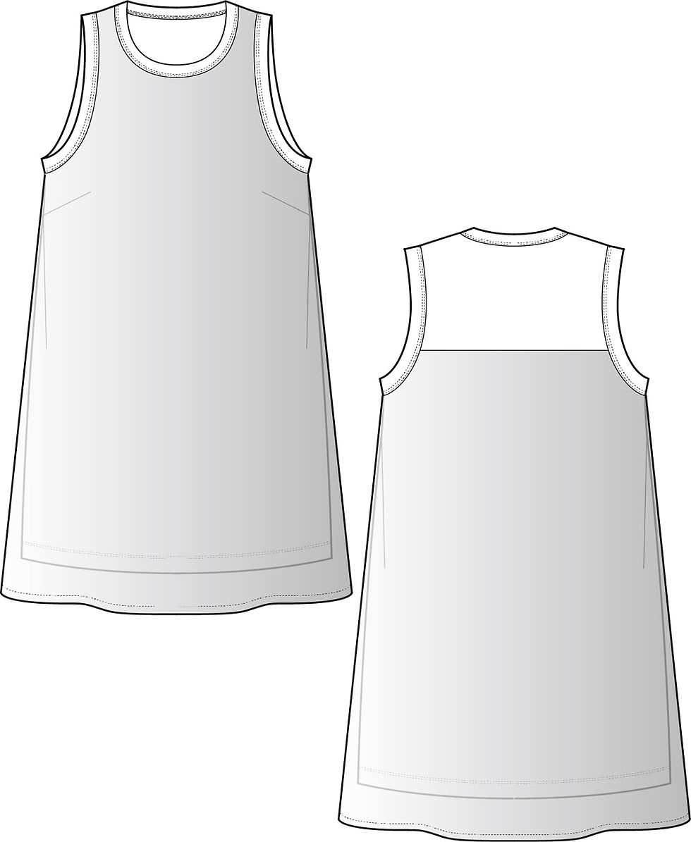 サムネイル： Organza layered long tank top