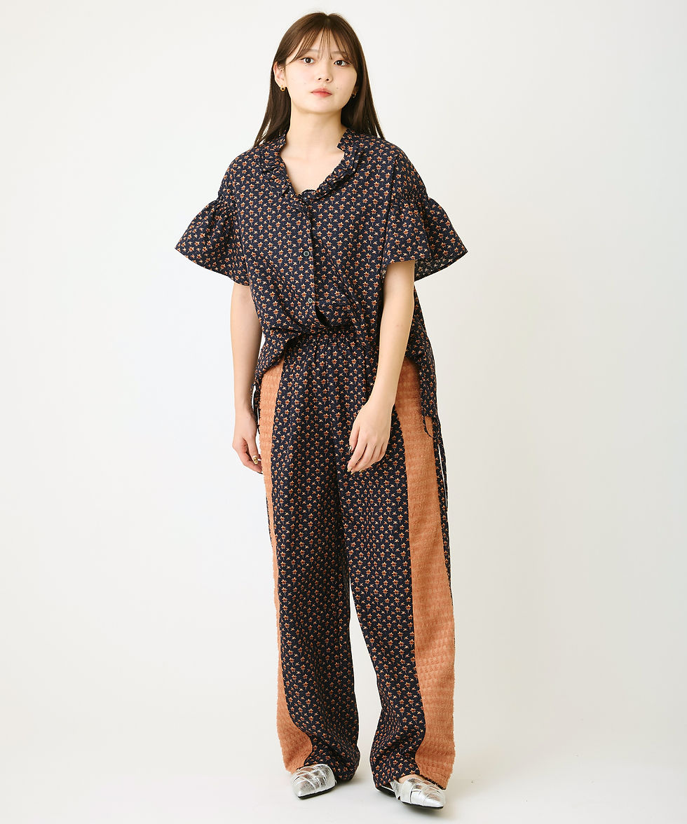 サムネイル： Import palm tree design blouse