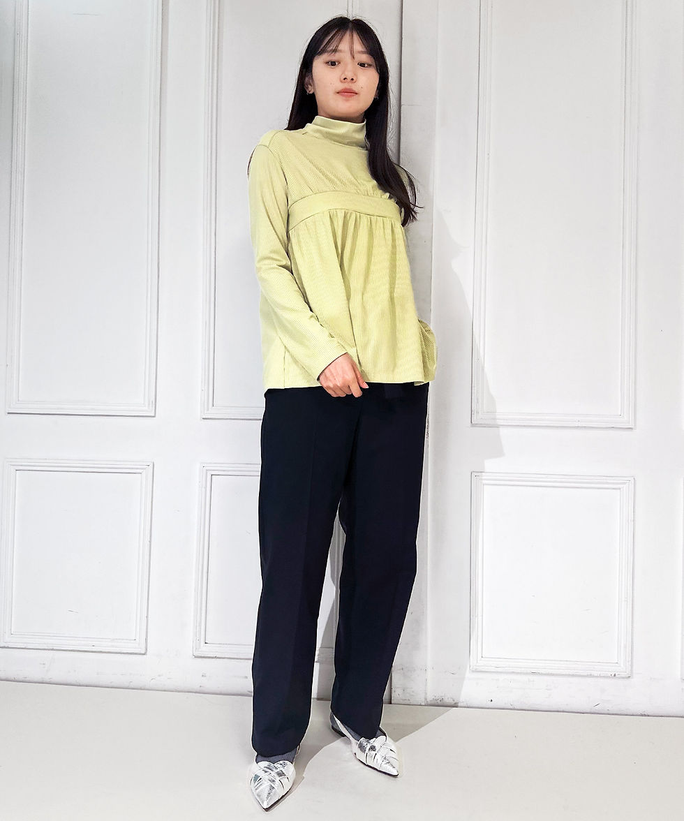 サムネイル： Wide rib highneck jersey
