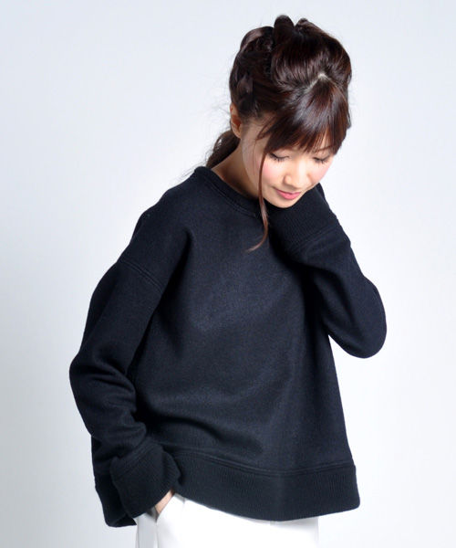 Loop yarn wool pullover