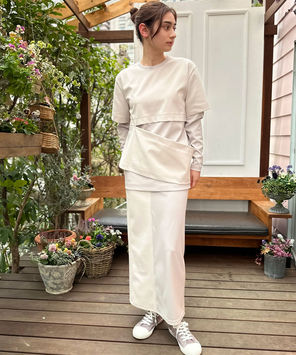 サムネイル： Layered design tight skirt