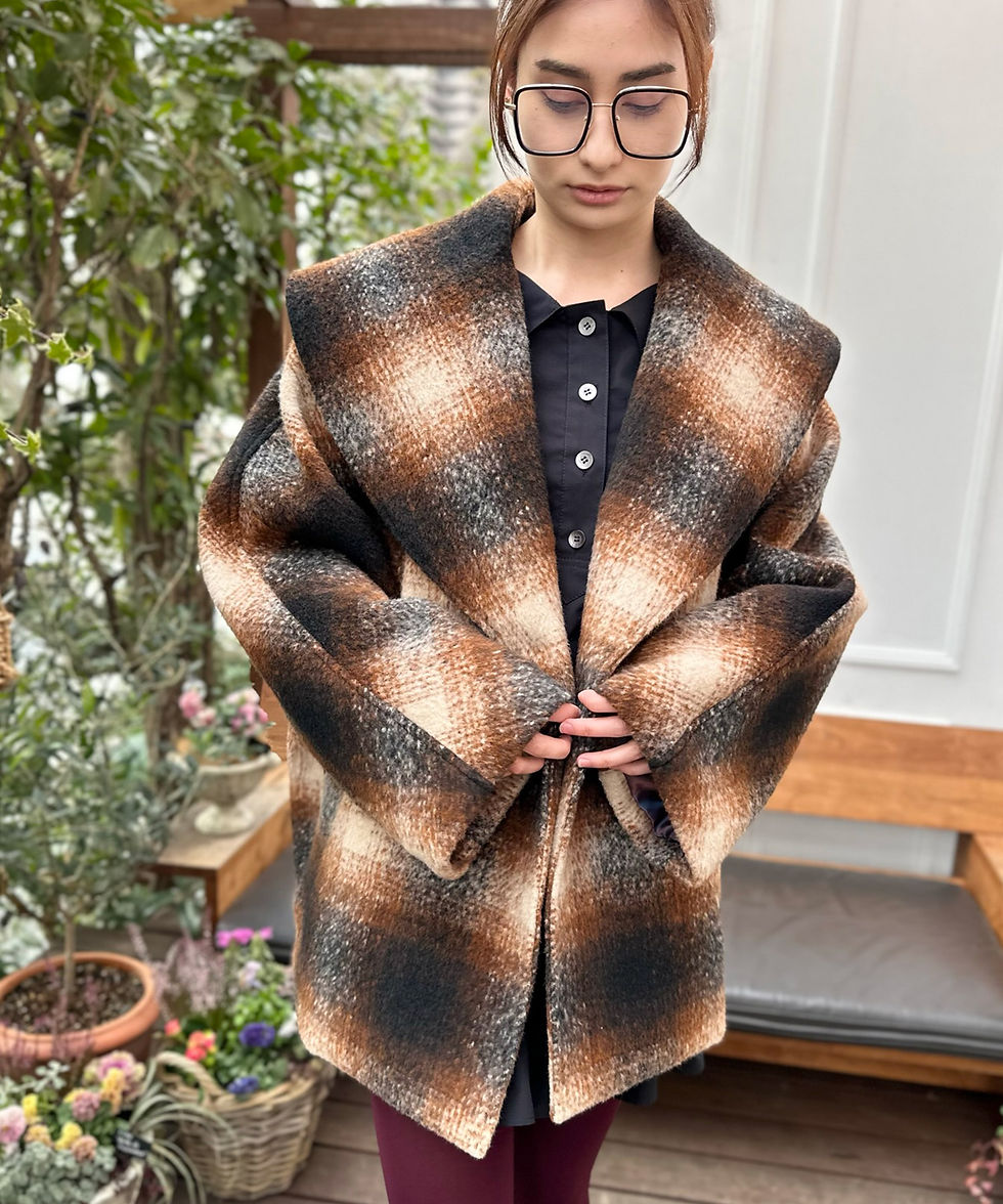 サムネイル： Import ombre check coat