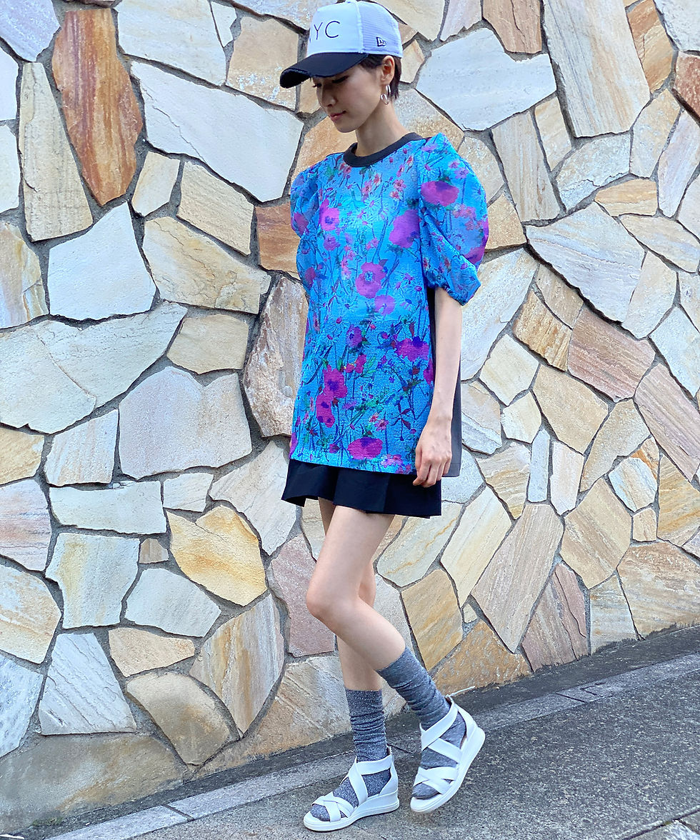 サムネイル： Import floral print Tee