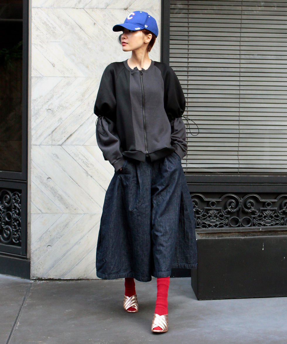 サムネイル： 9 oz denim gaucho pants