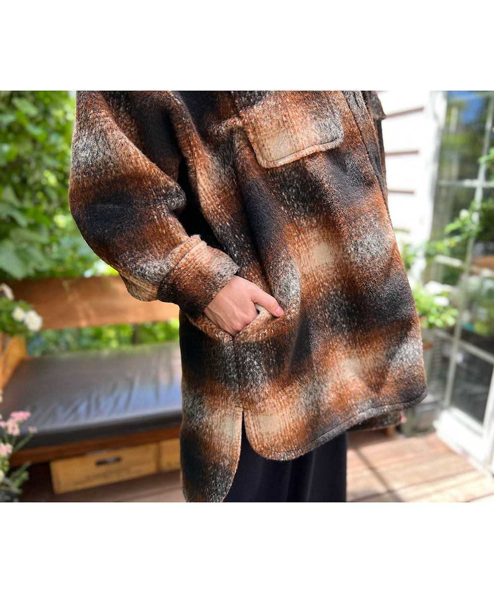 サムネイル： Import ombre check shirt coat