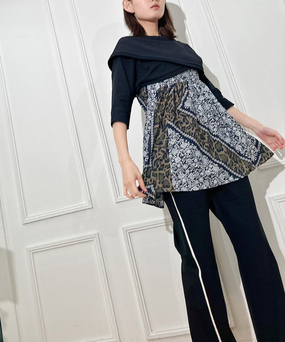 サムネイル： Import paisley-print Jersey blouse