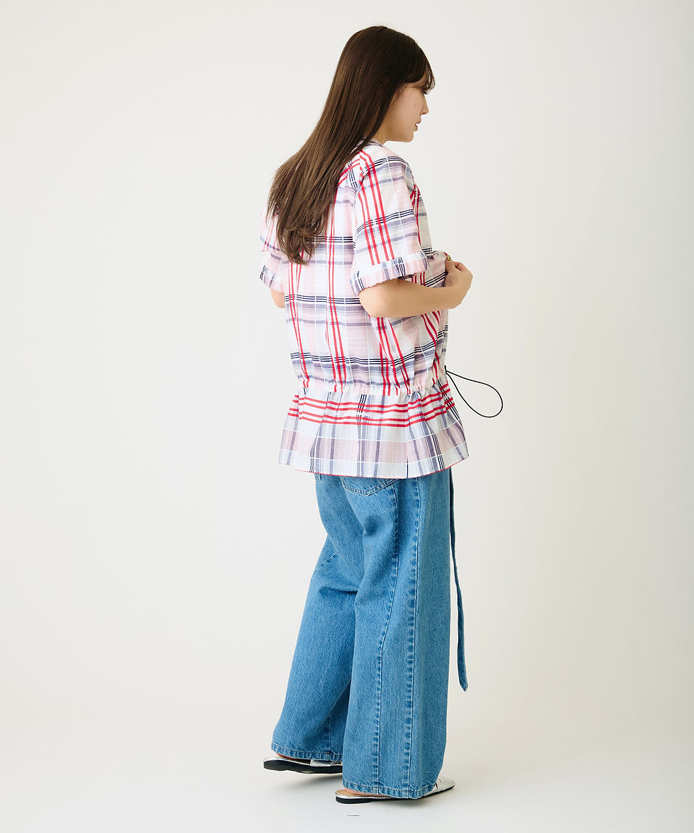 サムネイル： Import check foodie blouse