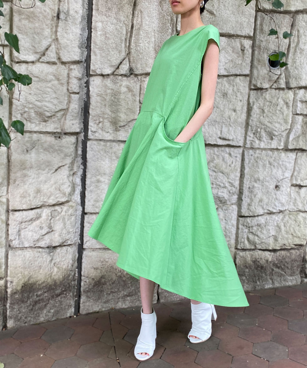 サムネイル： Linen mix A-line dress