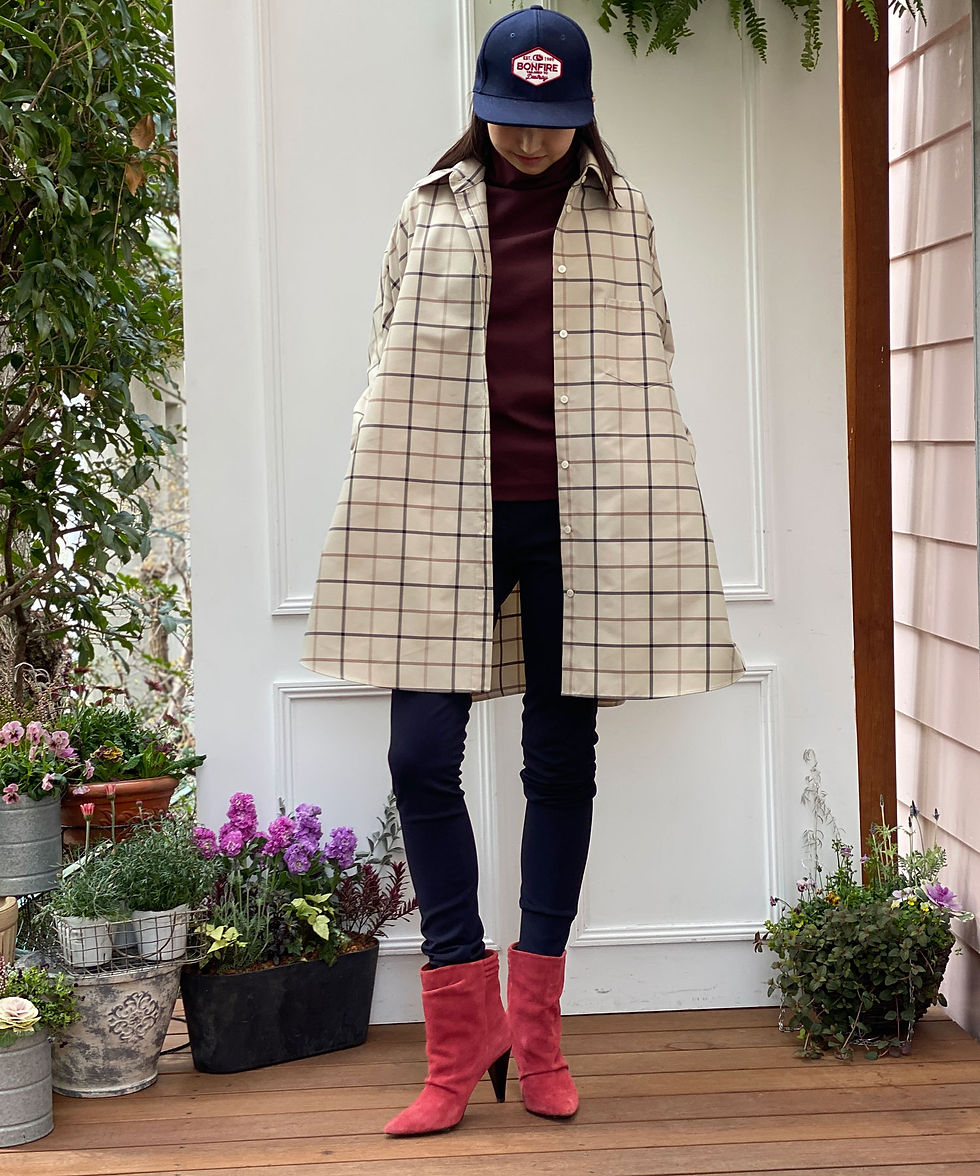 サムネイル： ☆Oversize poncho check shirt