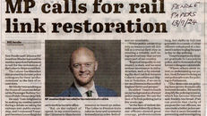 Pendle MP calls for rail link Restoration